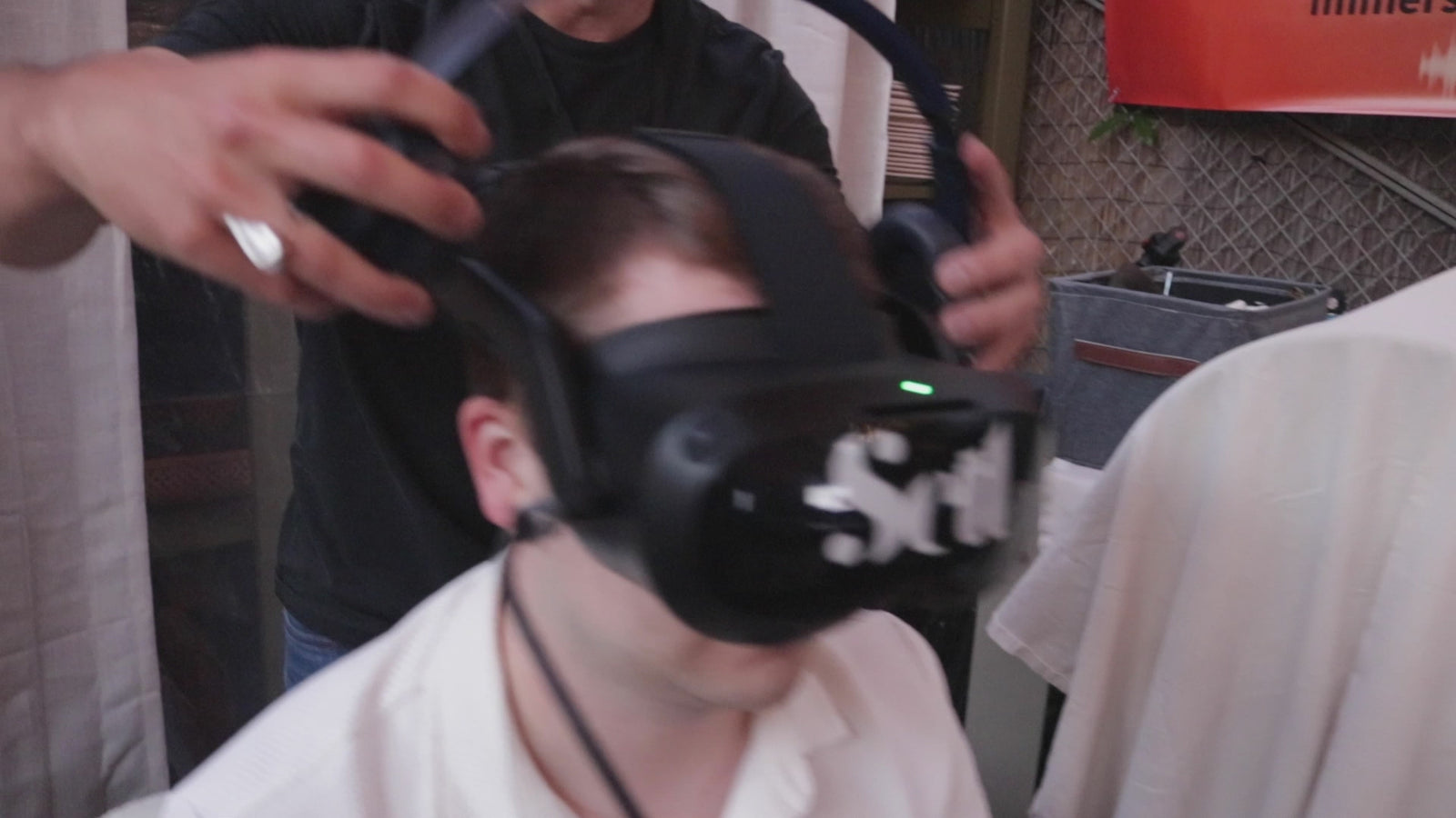 Multiple people trying out the Setl immersive virtual reality experience